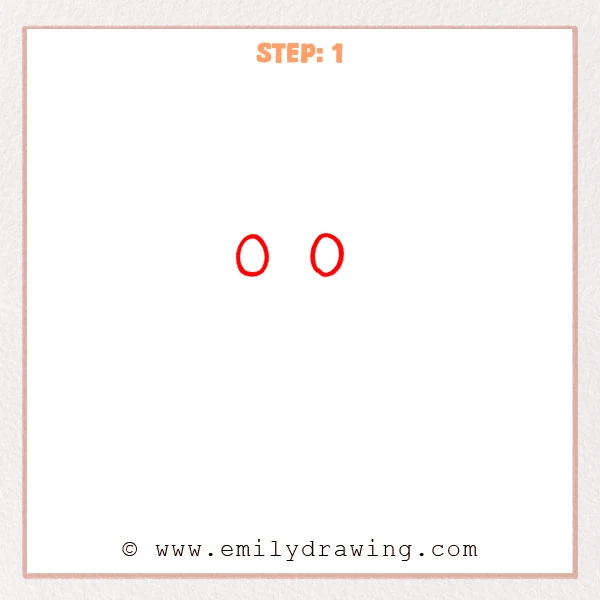 how to draw a cartoon grim reaper - Two vertical ovals placed near the upper center as the first guides for a cartoon grim reaper’s eye sockets.